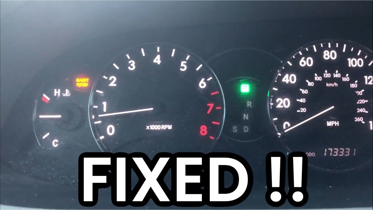 How to Reset the Maintenance Required Light on a Toyota Avalon - YouTube
