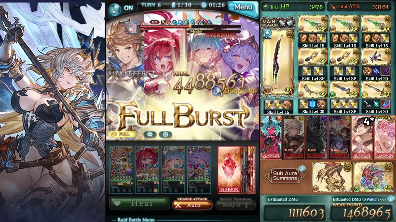 [GBF] Blanche Lv200 - Earth GW NM200 - Full Auto - Magna FO Hrunting【グラブル】