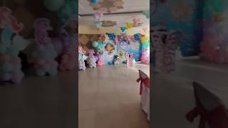 Cute baby girl birthday decoration ideas #homedecor #balloon #birthday #balloondecoration #ytshorts
