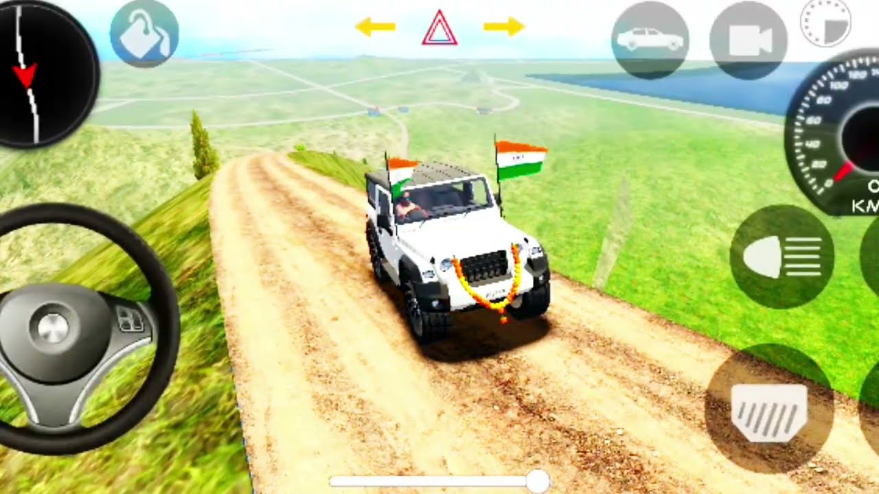 Modified Mahendra thar 👿 ( Gadi wala Games) white Thar mobile game Android game #2026 #thar #jbrff 