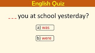 English Grammar Quiz – Was, Were | Can you score 15/15? | Part 103