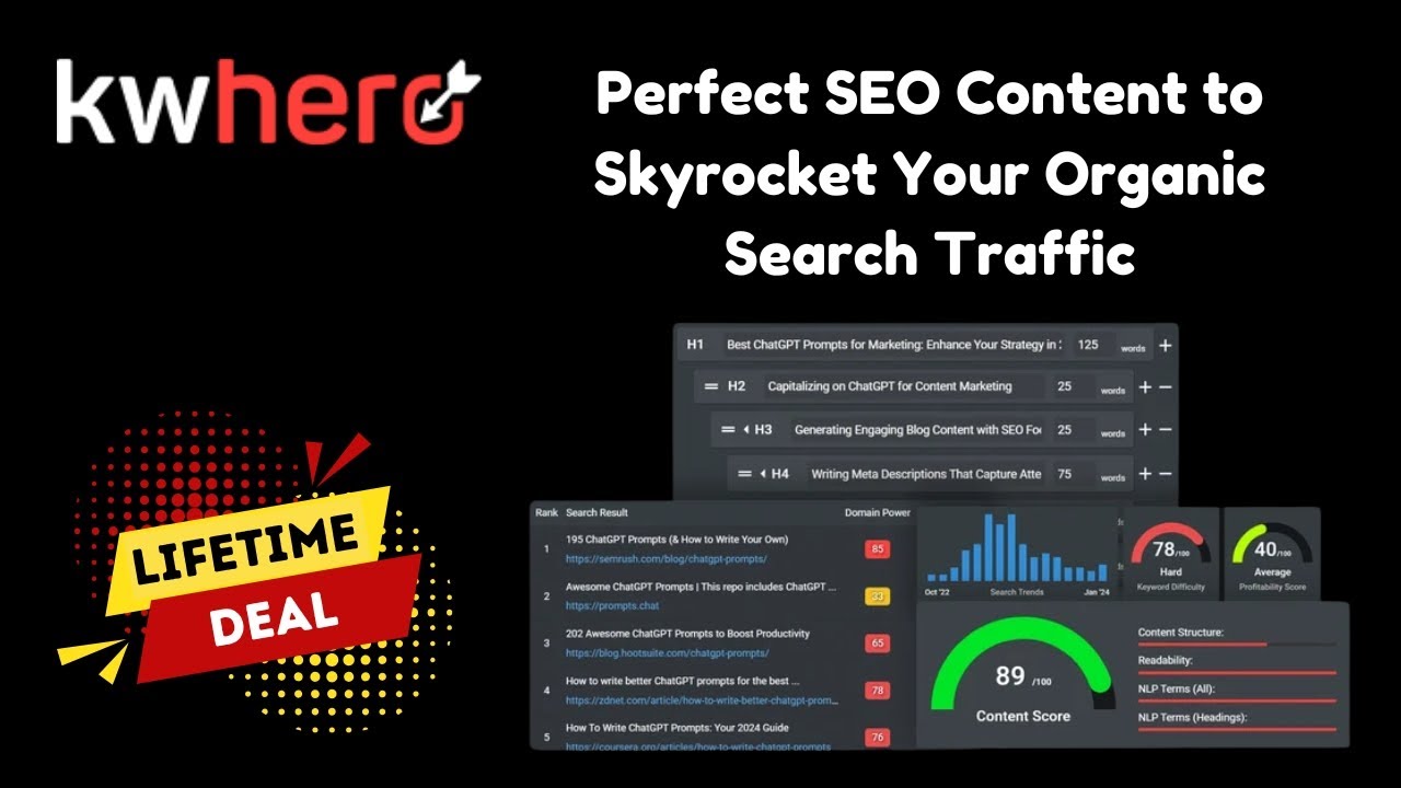 KWHero Lifetime Deal - AI-Powered SEO Made Easy