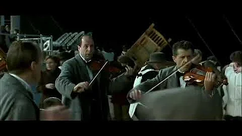 Titanic 1997 - violinist scene - nearer,my god,to thee