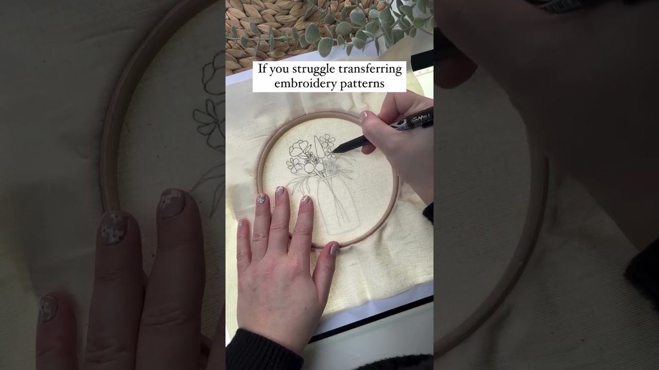Struggling with transferring your embroidery pattern? Try this ➡️  