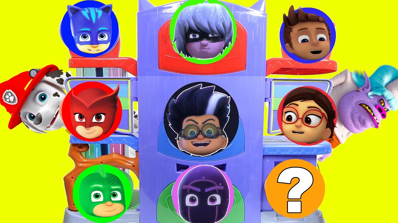 PJ Masks Headquarters Playset Game Help Win Paw Patrol Toys Ellie Sparkles YouTube
