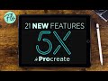 PROCREATE 5X update - 21 New Features in PROCREATE