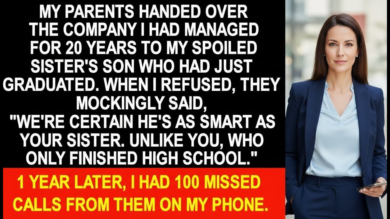 My Parents Demanded I Hand Over the Company I Built for 20 Years — “Your Sister Is Smarter”
