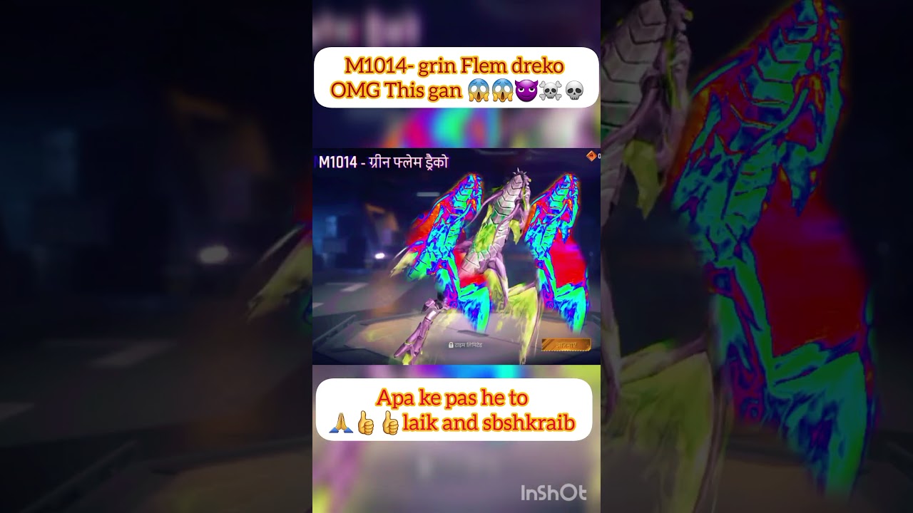 EVO] M1014 - Green Flame Draco lGarena Free Fire 