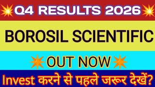 Borosil Scientific Q4 Results 2026 🔴Borosil Scientific Results 🔴Borosil Scientific Share Latest News
