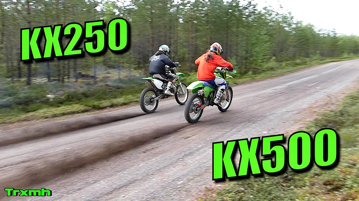 KX250 vs KX500 Drag Race