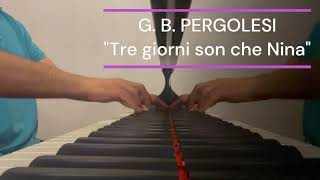 Pergolesi: Tre giorni son che Nina - Pianoforte Solo