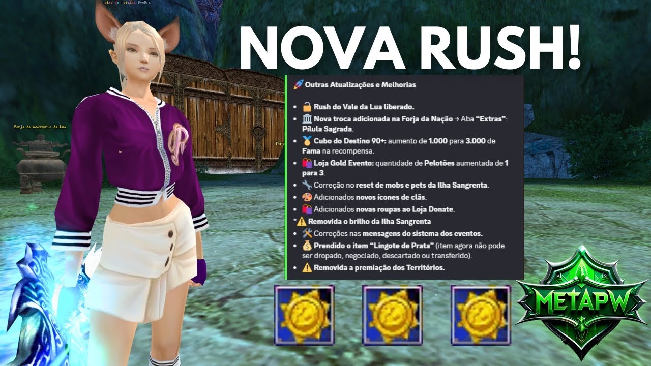 Rush Meta ATUALIZAÇÃO: RUSH VALE DA LUA! PERFECT WORLD META - YouTube