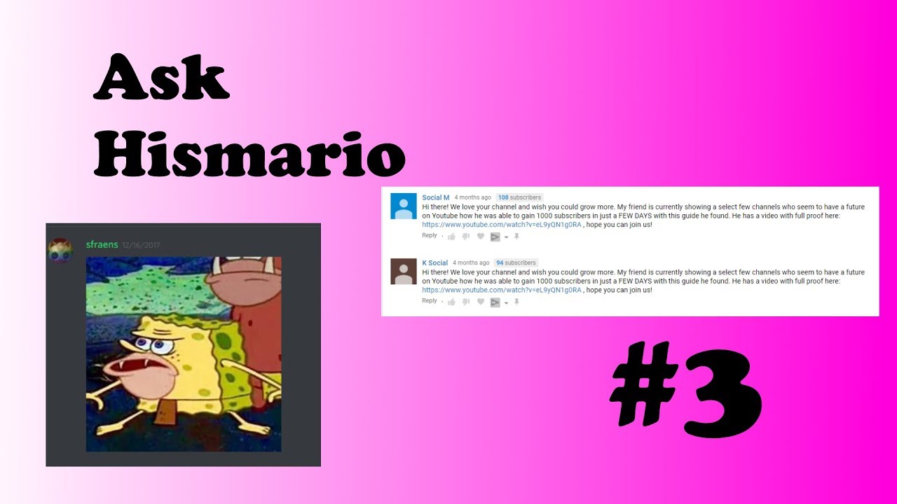 Hey, you stupid (Ask Hismario #3)