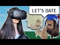 Roblox Vr Hands.. I Went on a Date With My CRUSH! (FACECAM)