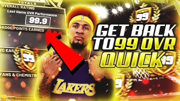 FASTEST 99 OVERALL METHOD IN NBA 2K20 HOW TO HIT 99 OVERALL IN A DAY EASY