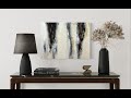 Abstract painting black and gold  simple abstract painting tutorial  elegance painting art decor
