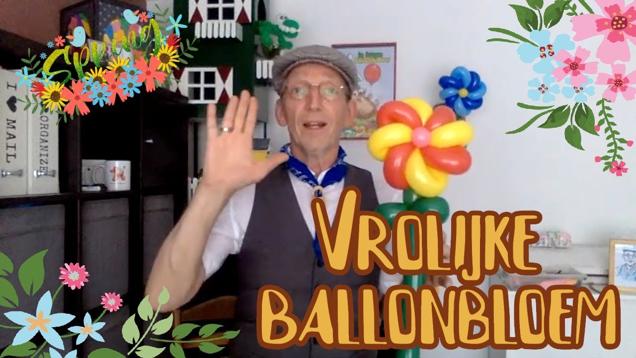 Ballonbloem – Ballonworkshop | Haagse Ballonnenboer (60ste live) Balloonflower | ballonfiguren maken