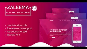 Zaleema - Creative App Landing Responsive HTML5 Template | Themeforest Website Templates and Themes