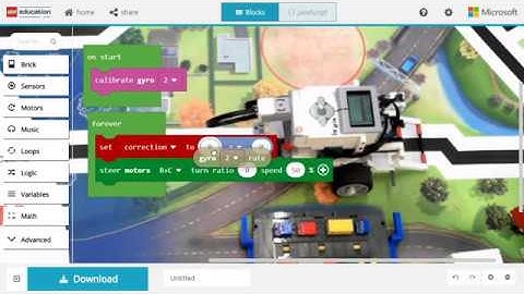 MakeCode EV3 / Moving straight with the Gyro