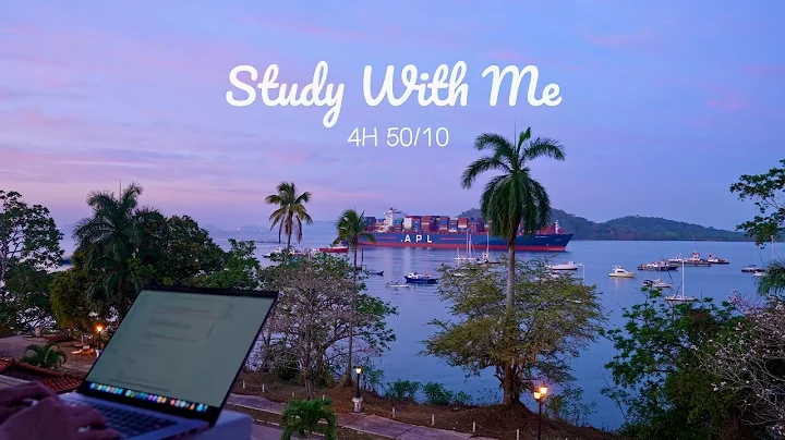 4-Hour Study with Me / Canal Morning 🛳️ / Pomodoro 50-10 / Relaxing Lo-Fi / Day 148