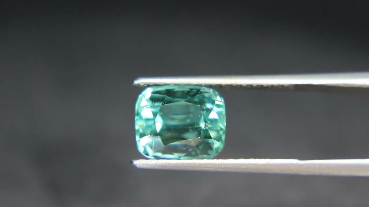 Green Hiddenite (Spodumene) gemstone. RSPO71