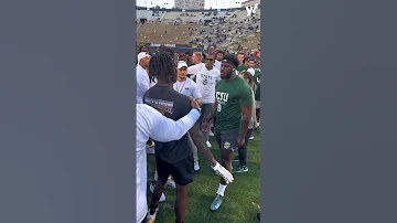 Things got HEATED pre-game between Colorado and Colorado State 😳