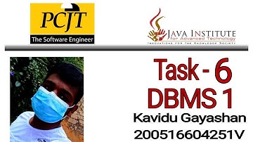 DBMS Question Session Task- 6 |1st Year | @Tech Bro [WEB]  | @Java Institute for Advanced Technology