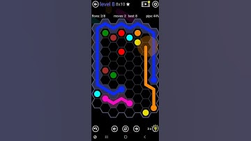 How To Solve Flow Free Hexes Hextangle Pack Level 8 8x10 Board Walk Through Solution Walkthrough