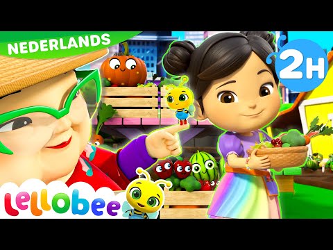 Oogstliedje!! | Lellobee Nederlands | Kinderliedjes | Leervideo's voor kinderen