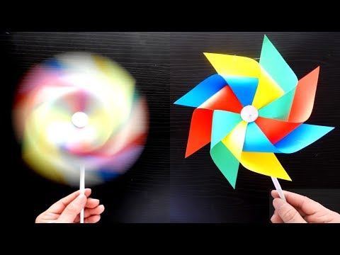 How to make a paper Windmill. Origami DIY Easy and fast crafts