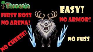 Terraria - Deerclops - Quick & Easy Guide! First boss! No arena!