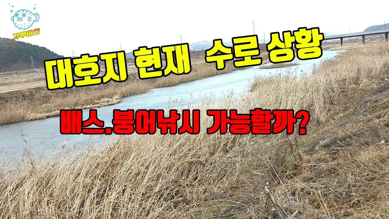 2026년2월15일 대호지 수로 배스.붕어낚시 가능할까?