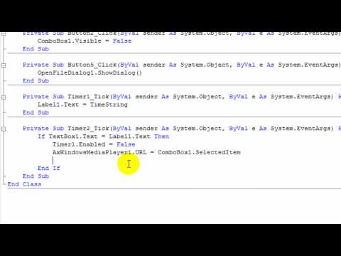 Como hacer una Alarma en visual basic 2008 (parte 2)