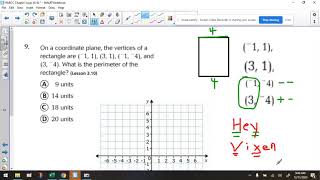 Find the Perimeter of a Rectangle using Coordinates