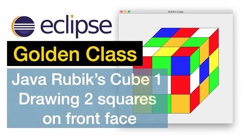 Java Rubiks Cube 1 | Drawing first 2 squares on front face