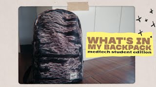 🎒 what’s in my college backpack + medtech student essentials