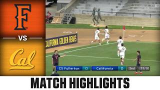Cal St. Fullerton vs. Cal Match Highlights | 2026 ACC Men's Soccer