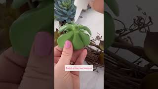 How to Make Your Own Faux Succulent Wreath #diywreath How to Make Your Own Faux Succulent Wreath #diywreath