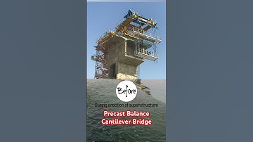 Precast Balance Cantilever Bridge #construction #bridge #engineering #river