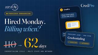 Credentialing Software Walkthrough in 60 Seconds | CredPro by ASP-RCM