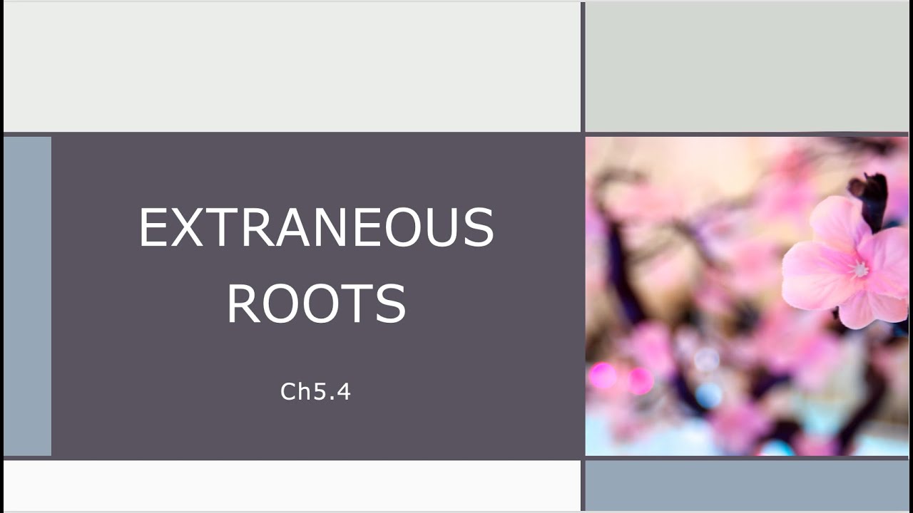 Extraneous solutions youtube