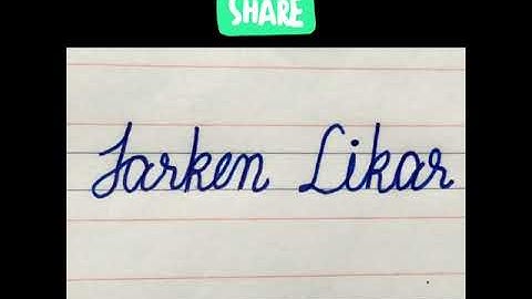 Jarken Likar- beautiful name neat and clean cursive writing | cursive writing | #shorts #writing #ab