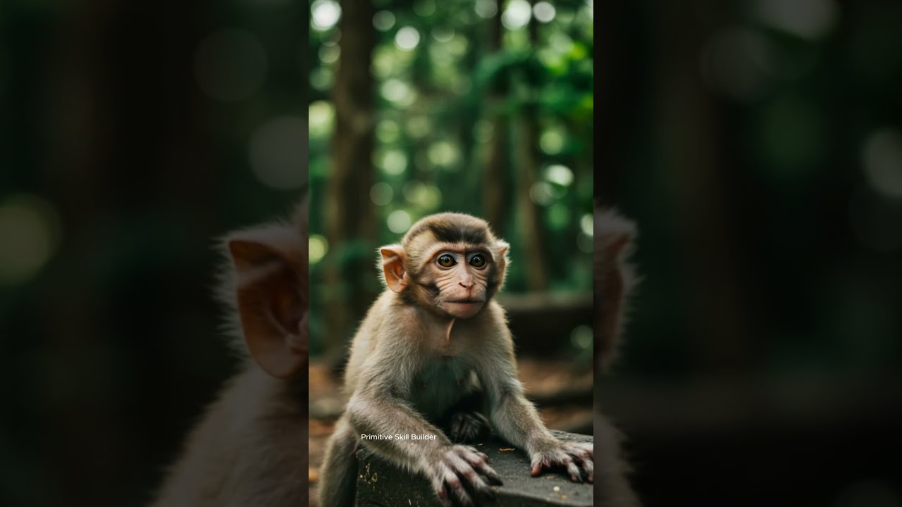 A beautiful bond between man and baby monkey 💞🐒
