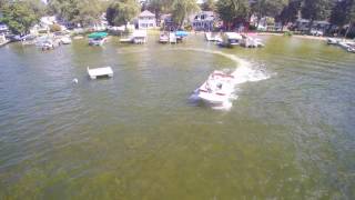 Winona Lake drone 4k boat