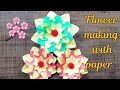 How to make beautiful flowers  diy paper flowers  paper flowers  paper craft  diy