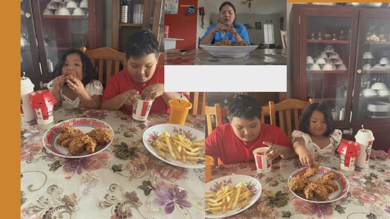 KFC fried chicken wings,potato chips,chicken popcorn go bucket and mango lushe my kids enjoy kfc 🙏