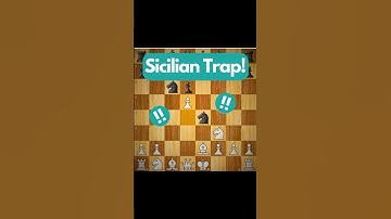 BEAT the Sicilian with THIS TRAP #shorts #chess #chesstraps