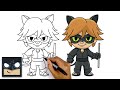 How To Draw Cat Noir | Miraculous: Tales Of Ladybug & Cat Noir