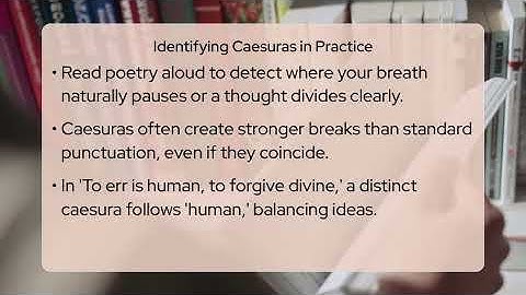 What Is a Caesura in Poetic Meter?