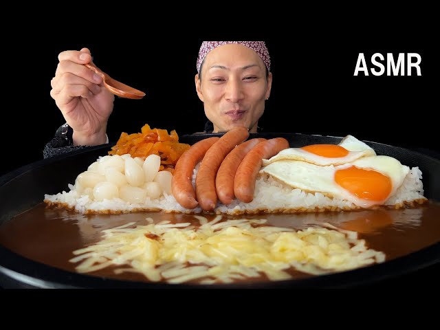 【Mukbang】Samurai eat curry! / サムライがカレーを食べる!【Eating Sounds】